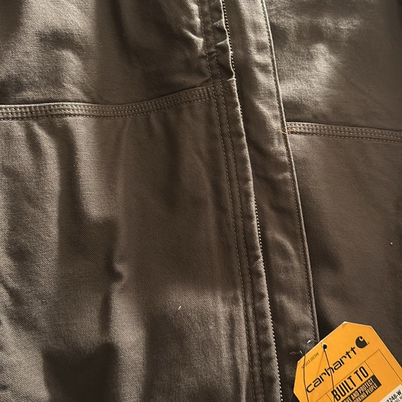 NWT! Carhartt Full Swing Grey Gray Hooded Sherpa Lined Jacket Fleece XL - Picture 12 of 16